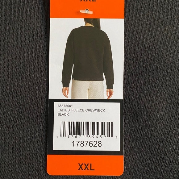 PUMA Ladies' Fleece Crewneck Long Sleeves, XXL, Black, NWT - Picture 4 of 16